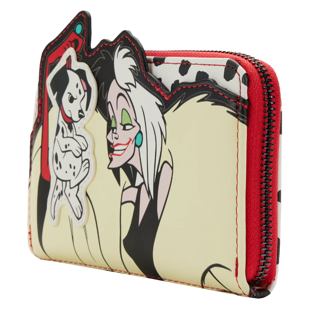 101 Dalmatians Cruella De Vil Villains Scene Zip Around Wallet