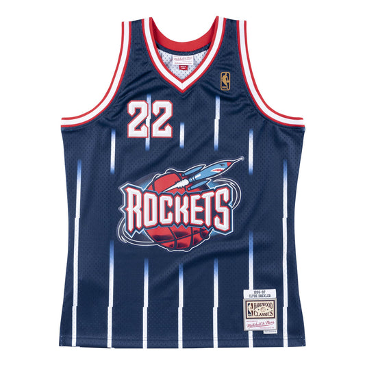 Rockets - Clyde Drexler Blue Jersey 96-97